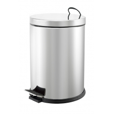 Kosz metalowy otwierany przyciskiem pedałowym ( 14L) stal szczotkowana matowa Kosz metalowy otwierany przyciskiem pedałowym ( 14L) stal szczotkowana matowa