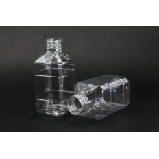 BS* Butelka PET kwadratowa 500ml gwint 38mm 100szt. BS* Butelka PET kwadratowa 500ml gwint 38mm 100szt.