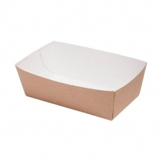 BS* Tacka papierowa brązowa na frytki 7,5x13,5x3,7cm 100szt. |8| BS* Tacka papierowa brązowa na frytki 7,5x13,5x3,7cm 100szt. |8|