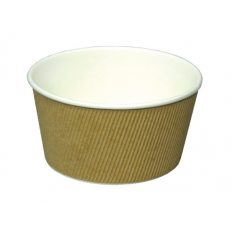 BIO* Pojemnik papierowy (110mm) NA ZUPĘ 350ml/12oz BRĄZ FALISTY 25szt. (op.zb=20x25szt.) BIO* Pojemnik papierowy (110mm) NA ZUPĘ 350ml/12oz BRĄZ FALISTY 25szt. (op.zb=20x25szt.)
