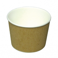 BIO* Pojemnik papierowy (135mm) NA ZUPĘ 950ml/32oz BRĄZ FALISTY 25szt. (op.zb.=20x25szt.) BIO* Pojemnik papierowy (135mm) NA ZUPĘ 950ml/32oz BRĄZ FALISTY 25szt. (op.zb.=20x25szt.)