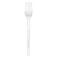 BIO Widelec biały PLA 170mm (100szt) BIO Widelec biały PLA 170mm (100szt)