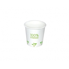 BIO Kubek papierowy biały GREEN TREE 100ml/4oz 62mm (50szt) BIO Kubek papierowy biały GREEN TREE 100ml/4oz 62mm (50szt)