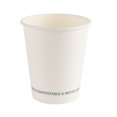 BIO Kubek papierowy biały 200ml/8oz COMPOSTABLE 50szt. BIO Kubek papierowy biały 200ml/8oz COMPOSTABLE 50szt.