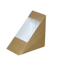 BIO Pojemnik papierowy KRAFT/PLA SANDWICH BOX 123x123x72mm (250szt) BIO Pojemnik papierowy KRAFT/PLA SANDWICH BOX 123x123x72mm (250szt)