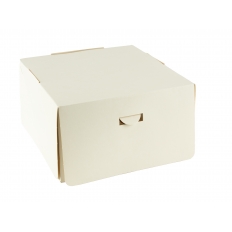 Pudełko cukiernicze tekturowe na ciasto 180x180x100mm białe 180szt. [K]*
