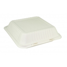 Menu-box biały z trzciny cukrowej niedzielony 22,8x23x8cm 100szt. Menu-box biały z trzciny cukrowej niedzielony 22,8x23x8cm 100szt.