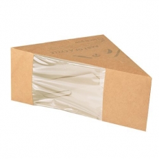 BS Pudełko na kanapki karton powlekany PLA z okienkiem 12,3x12,3x8,2cm 50szt. |10| BS Pudełko na kanapki karton powlekany PLA z okienkiem 12,3x12,3x8,2cm 50szt. |10|