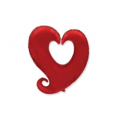 Balon foliowy SERCE czerwone 60cm* Balon foliowy SERCE czerwone 60cm*