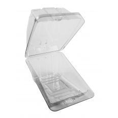 Pojemnik cukierniczy PET na ciastko 133x95x55mm czarny z widelcem 600szt. Pojemnik cukierniczy PET na ciastko 133x95x55mm czarny z widelcem 600szt.