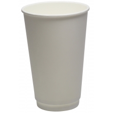Kubek papierowy biały DOUBLE WALL DW16 400ml 90mm 20szt. Kubek papierowy biały DOUBLE WALL DW16 400ml 90mm 20szt.