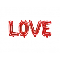 Balon foliowy czerwony LOVE 140x35cm* Balon foliowy czerwony LOVE 140x35cm*