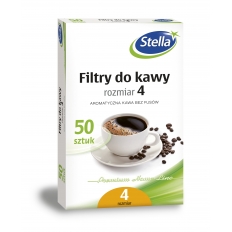 Filtry do kawy nr 4 50szt. box STELLA Filtry do kawy nr 4 50szt. box STELLA