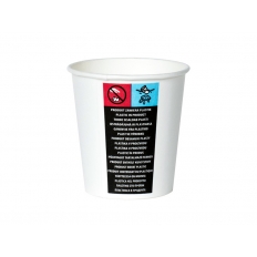 Kubek papierowy 250ml biały SUP 100szt. |25|* Kubek papierowy 250ml biały SUP 100szt. |25|*