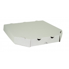 Pudełko PIZZA białe fala E 34x34x3,5cm ścięte 100szt. [PK]6G