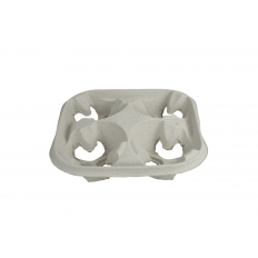 H Podajnik na 4 kubki (210x210x45mm) szary z masy celulozowej 20szt. (op.zb.=12x20szt.) H Podajnik na 4 kubki (210x210x45mm) szary z masy celulozowej 20szt. (op.zb.=12x20szt.)