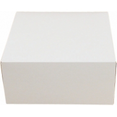 Pudełko cukiernicze tekturowe na ciasto 180x180x90mm biało-brązowe 50szt. [HR]