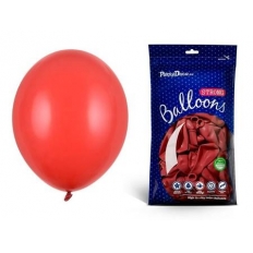 Balon 30cm czerwony pastelowy 50szt. PartyDeco* Balon 30cm czerwony pastelowy 50szt. PartyDeco*