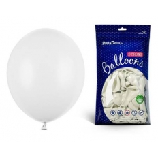 Balon 30cm biały pastelowy 50szt. PartyDeco* Balon 30cm biały pastelowy 50szt. PartyDeco*