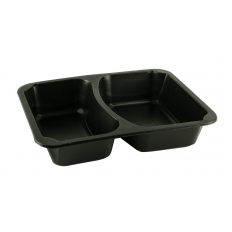 Pojemnik czarny 2-dzielny PP ECO MCS 227x178x45mm 80szt. Pojemnik czarny 2-dzielny PP ECO MCS 227x178x45mm 80szt.