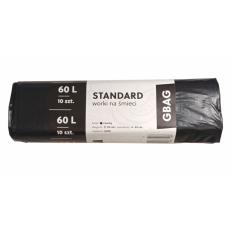 Worek na odpady LDPE 60L GBAG Standard czarny 50szt. |20| Worek na odpady LDPE 60L GBAG Standard czarny 50szt. |20|