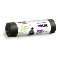 Worki na odpady czarne MOCNE LDPE 120L 10szt. Worki na odpady czarne MOCNE LDPE 120L 10szt.