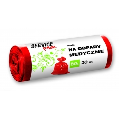 Worki na odpady MEDYCZNE czerwone LDPE 60L 20szt. Worki na odpady MEDYCZNE czerwone LDPE 60L 20szt.