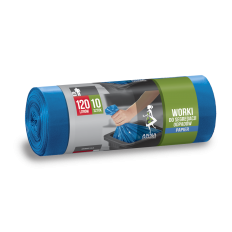 Worki do SEGREGACJI odpadów PAPIEROWYCH LDPE 120L 10szt. niebieskie Anna Zaradna Worki do SEGREGACJI odpadów PAPIEROWYCH LDPE 120L 10szt. niebieskie Anna Zaradna